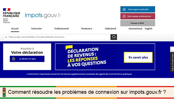 Connexion impossible sur impots.gouv.fr