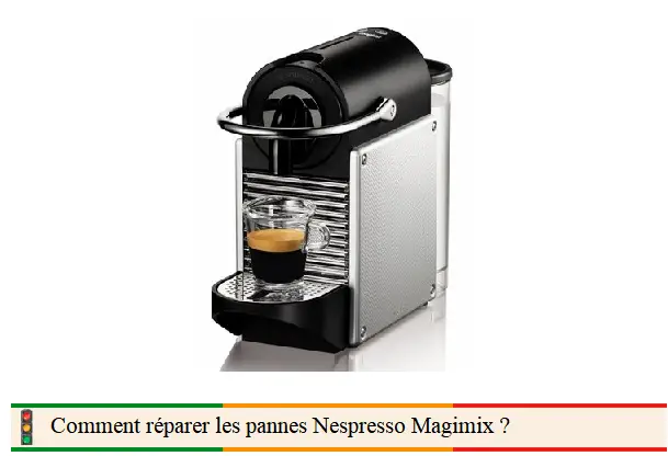 Réparer les pannes Nespresso Magimix