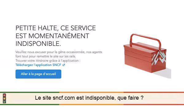 Panne site sncf