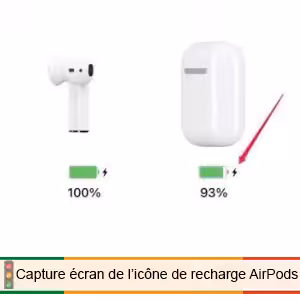 Boîtier de recharge des AirPods dont le voyant ne s'allume plus