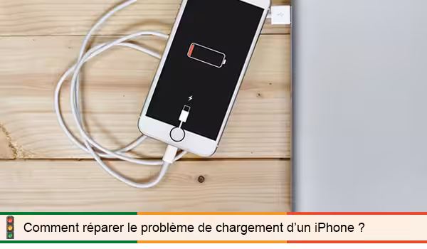 Câble de recharge d'iPhone endommagé