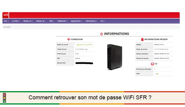 Récupérer code Wifi SFR