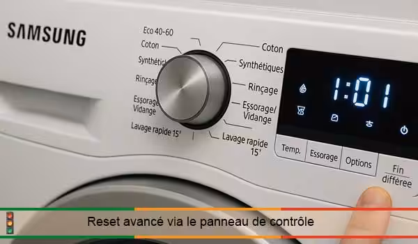 Reset avancé via le panneau de contrôle