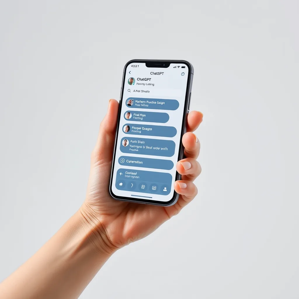Erreur réseau dans l'application ChatGPT sur smartphone